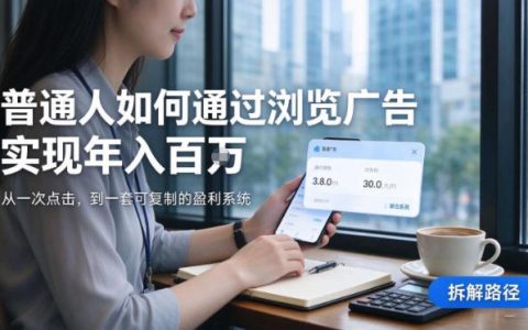 2026自动化浏览广告项目｜单台设备变现200方法新手可快速上手