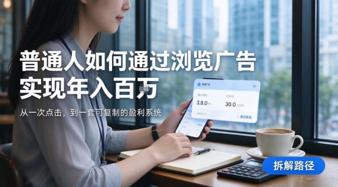 2026自动化浏览广告项目｜单台设备变现200方法新手可快速上手