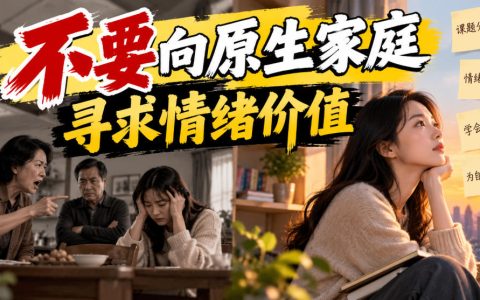 原生家庭不支持还打击你怎么办？别向匮乏的父母寻求情绪价值
