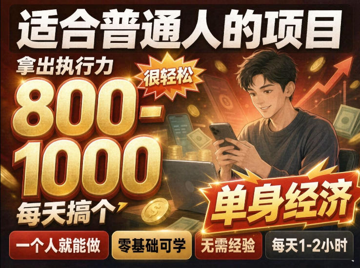 单身交友社群副业项目：普通人零经验每天稳定增收800步骤-1步骤