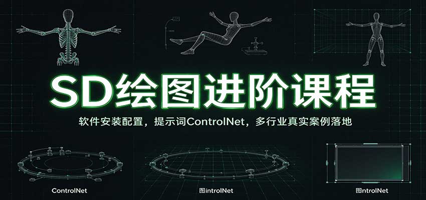 StableDiffusion课程：软件安装配置与ControlNet提示词，多行业案例落地