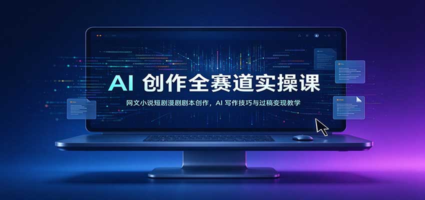 AI写作全赛道实操：网文短剧漫剧剧本创作与过稿变现课