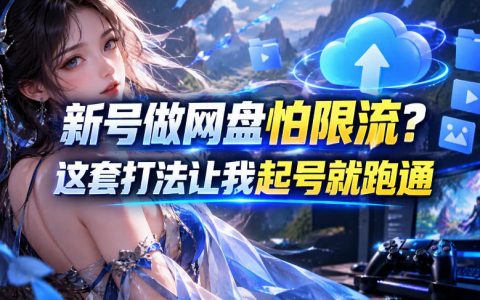 网盘拉新不限流打法8.0：新号起号跑通夸克迅雷网盘推广教程