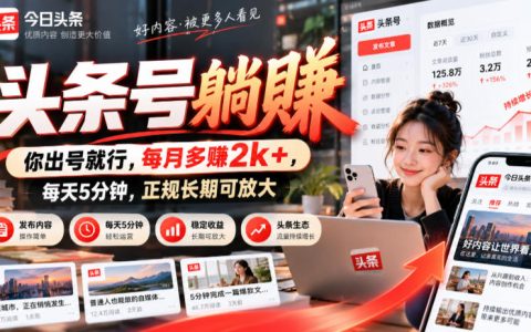 头条号托管0粉就能做？每天5分钟发草稿，每月多赚2方法