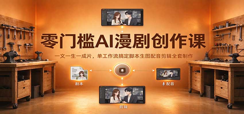 零基础AI漫剧制作教程：单工作流搞定脚本生图配音剪辑全流程