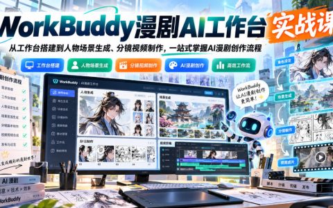 WorkBuddy漫剧AI工作台实战：人物场景生成到分镜视频制作，零基础掌握AI漫剧创作流程