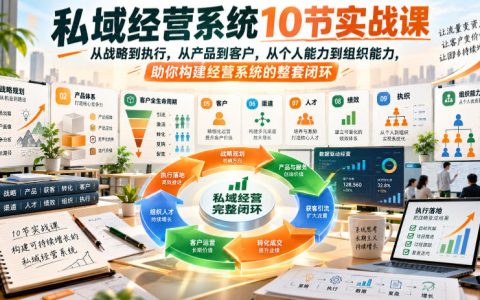 2026 私域经营系统10节实战课：战略定位到组织执行闭环