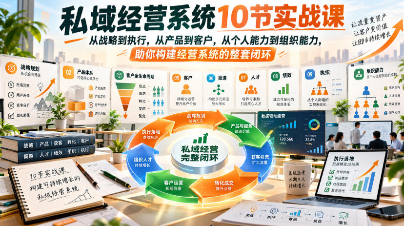 2026 私域经营系统10节实战课：战略定位到组织执行闭环