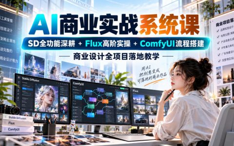 AI商业实战课｜SD+Flux+Comfyui全流程商业设计落地
