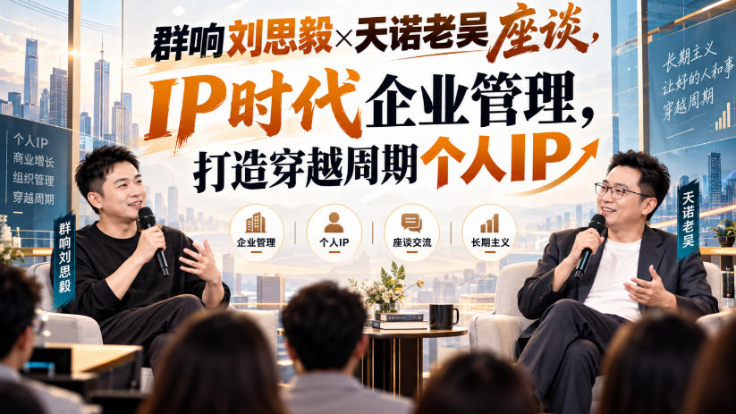 群响刘思毅×天诺老吴座谈：IP时代企业管理与个人IP打造课程