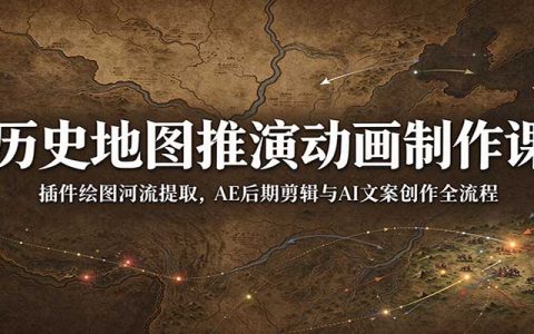 历史地图推演动画教程：Geolayers3河流提取+AE剪辑+AI文案全流程