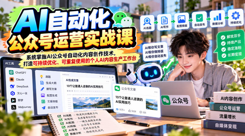 AI公众号自动化运营实战:Claude Code+Hermes Agent内容生产工作流 AI公众号自动化运营实战:Claude Code+Hermes Agent内容生产工作流