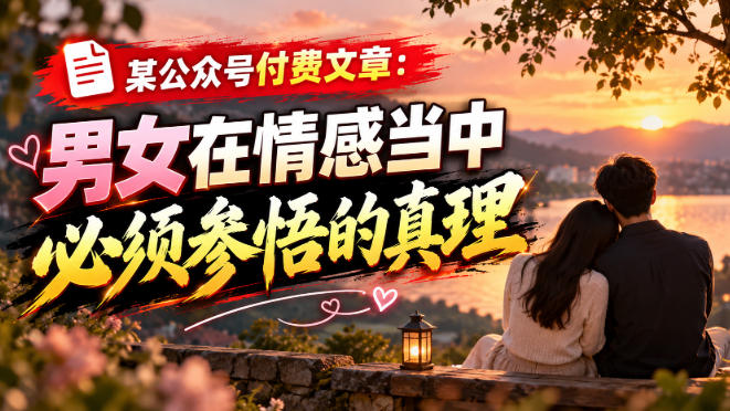 男女情感必修课：读懂两性需求差异与择偶心理，参悟情感真理